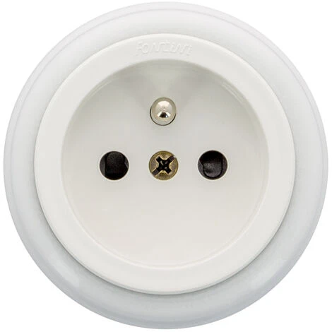 GARBY - Prise Avec Terre Porcelaine Blanche 16A-250V Réf. 30208173 - FONTINI 1 GARBY - Prise Avec Terre Porcelaine Blanche 16A-250V Réf. 30208173 - FONTINI