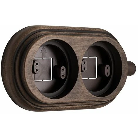 GARBY - Socle Décoratif Bois Hêtre Vieilli 2 Postes Saillie 1 Liaison Verticale Réf. 30822213 - FONTINI 1 GARBY - Socle Décoratif Bois Hêtre Vieilli 2 Postes Saillie 1 Liaison Verticale Réf. 30822213 - FONTINI