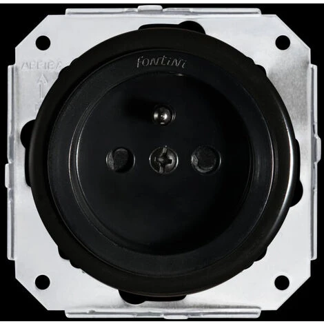 GARBY COLONIAL - Prise Avec Terre Porcelaine Noire 16A-250V Réf. 31208273 - FONTINI 1 GARBY COLONIAL - Prise Avec Terre Porcelaine Noire 16A-250V Réf. 31208273 - FONTINI
