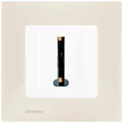 Prise Téléphone Blanc Delta Viva + Plaque Beige - SIEMENS - SIEMENS