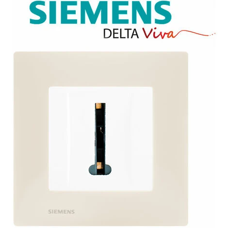 Prise Téléphone Blanc Delta Viva + Plaque Beige - SIEMENS - SIEMENS 2 Prise Téléphone Blanc Delta Viva + Plaque Beige - SIEMENS - SIEMENS – Image 2
