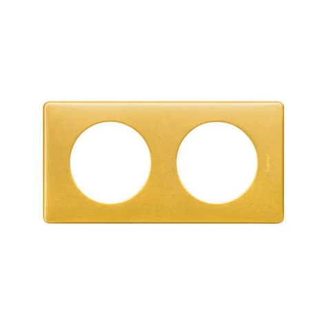 Legrand Plaque Céliane - 2 Postes - Laiton 1 Legrand Plaque Céliane - 2 Postes - Laiton