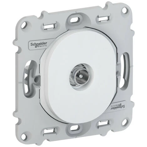 Schneider® Ovalis - Prise TV Simple - Sans Plaque De Finition (S261405) 1 Schneider® Ovalis - Prise TV Simple - Sans Plaque De Finition (S261405)