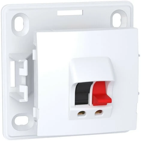 Schneider® Alréa - Prise Haut-parleur 1 Sortie - Blanc RAL9003 - 2 Bornes à Ressorts (ALB61387P) 1 Schneider® Alréa - Prise Haut-parleur 1 Sortie - Blanc RAL9003 - 2 Bornes à Ressorts (ALB61387P)