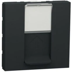 Schneider® Unica - Prise RJ45 Simple - Cat 6A Blindé STP FTP - 2 Mod - Anthraci - Méca Seul (NU344954)