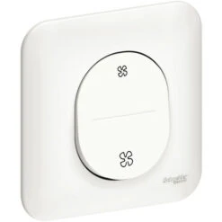 Schneider® Ovalis - Interrupteur Pour VMC - 2 Vitesses Sans Arrêt (S260233)