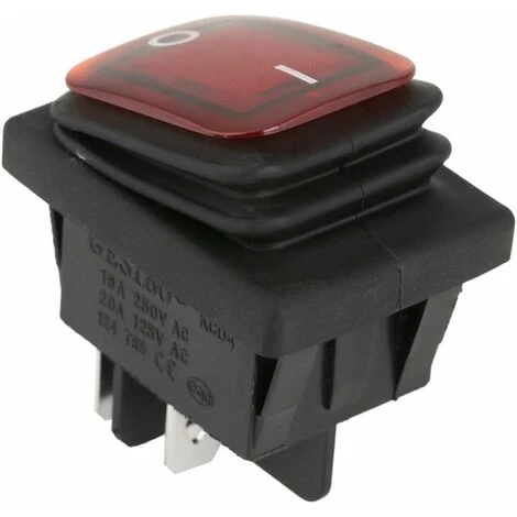 Interrupteur 4 Broches On-Off - Bascule Pièces/Jeu Noir Étanche 2 Positions Lampe Rouge Vert 3 Interrupteur 4 Broches On-Off - Bascule Pièces/Jeu Noir Étanche 2 Positions Lampe Rouge Vert – Image 3