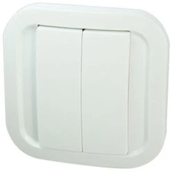 Double Interrupteur EnOcean Sans Fil Ni Pile - Blanc Cozy - NodOn