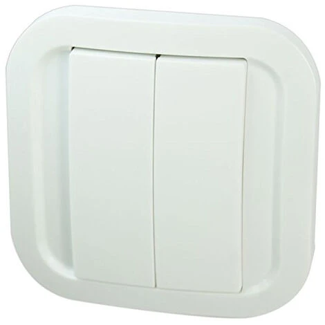 Double Interrupteur EnOcean Sans Fil Ni Pile - Blanc Cozy - NodOn 1 Double Interrupteur EnOcean Sans Fil Ni Pile - Blanc Cozy - NodOn