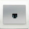 Prise Informatique RJ45 Silver Delta Iris + Plaque Basic Blanc - SIEMENS - SIEMENS