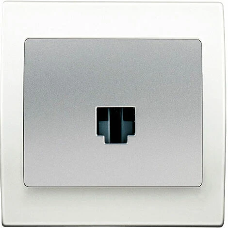 Prise Informatique RJ45 Silver Delta Iris + Plaque Basic Blanc - SIEMENS - SIEMENS 1 Prise Informatique RJ45 Silver Delta Iris + Plaque Basic Blanc - SIEMENS - SIEMENS