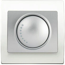 Va Et Vient Variateur 500W Silver Delta Iris + Plaque Basic Blanc - SIEMENS - SIEMENS