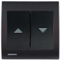 Interrupteur Volet Roulant Anthracite Delta Iris + Plaque Basic Anthracite - SIEMENS - SIEMENS