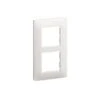 Essensya Plaque 2 Postes Verticale Entraxe 57mm Blanc