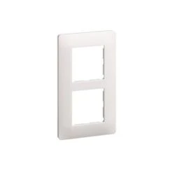 Essensya Plaque 2 Postes Verticale Entraxe 57mm Blanc
