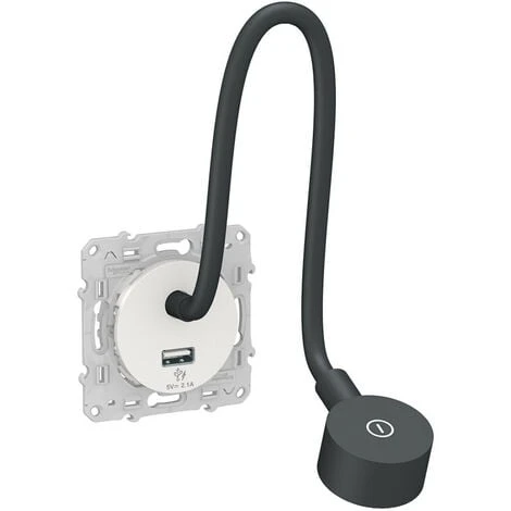 Schneider® Odace - Liseuse - Avec Prise USB-A - 2,1A - Blanc (S520002) 1 Schneider® Odace - Liseuse - Avec Prise USB-A - 2,1A - Blanc (S520002)