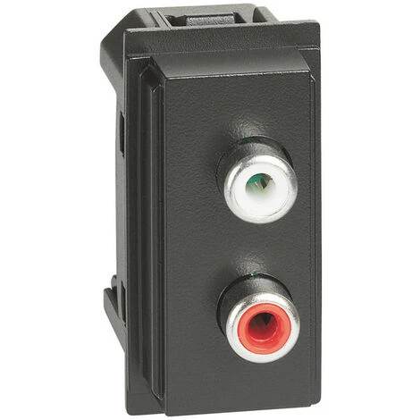 Legrand Prise Double RCA Living Now 1 Module - Noir (BTKG4269R) 1 Legrand Prise Double RCA Living Now 1 Module - Noir (BTKG4269R)