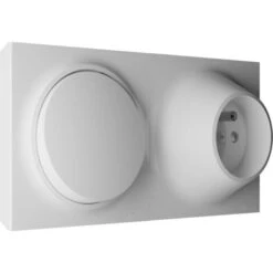 Va-et-vient + Prise 2 P+T Blanc Neo Evo - FONTINI