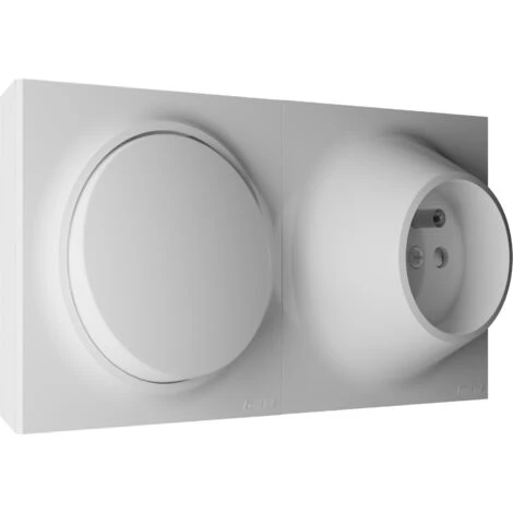 Va-et-vient + Prise 2 P+T Blanc Neo Evo - FONTINI 1 Va-et-vient + Prise 2 P+T Blanc Neo Evo - FONTINI