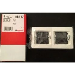 Legrand SAGANE 85517 - Plaque Horizontale 2 Postes Plexo Fjord Blanche