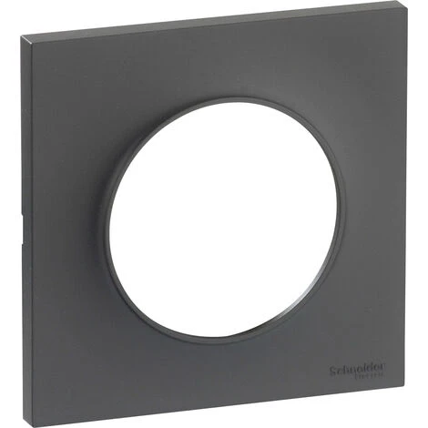 Schneider® Plaque De Finition 1 Poste Anthracite Odace 1 Schneider® Plaque De Finition 1 Poste Anthracite Odace