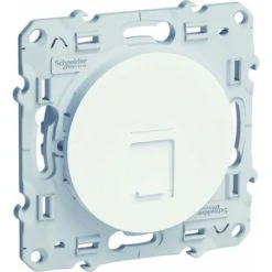 Schneider® Prise RJ45 Blanc, Grade 1 (téléphone) Cat. 5 UTP Blanc Odace