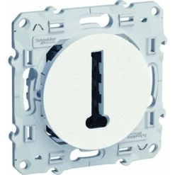 Schneider® Prise Téléphone En T 8 Contacts à Vis Blanc Odace