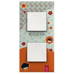 Plaque 2 Postes Collection Kokeshi - Michiko Arnould Espace Evolution 64862