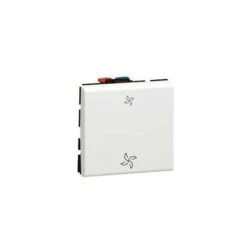 Legrand 077027 - Va-et-vient Prog Mosaic Antimicrobial Pour Cde Directe De VMC - 2mod 10AX Blanc