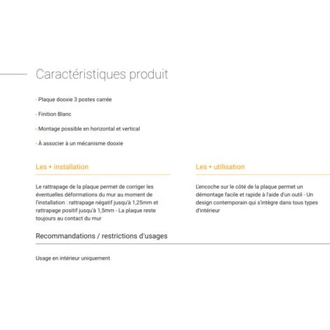 Legrand DOOXIE PLAQUE 3 POSTES BLANC - 600803 5 Legrand DOOXIE PLAQUE 3 POSTES BLANC - 600803 – Image 5