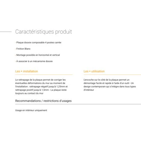 Legrand DOOXIE PLAQUE 4 POSTES BLANC 600804 5 Legrand DOOXIE PLAQUE 4 POSTES BLANC 600804 – Image 5