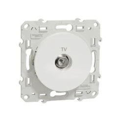Schneider® ODACE, PRISE TV BLANC, À VIS