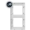 CALY PLAQUE 2 POSTES HORIZONTALE OU VERTICALE BLANC BOITE DE 10