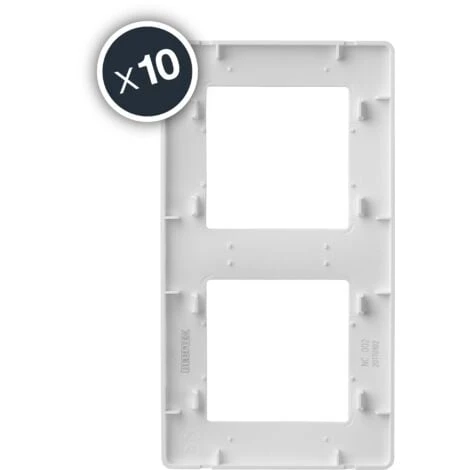 CALY PLAQUE 2 POSTES HORIZONTALE OU VERTICALE BLANC BOITE DE 10 1 CALY PLAQUE 2 POSTES HORIZONTALE OU VERTICALE BLANC BOITE DE 10