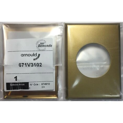 Arnould 671V3102 - Plaque De Finition En Or Brossé - Biseauté Sur Les Côtés 1 Arnould 671V3102 - Plaque De Finition En Or Brossé - Biseauté Sur Les Côtés