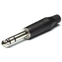 Jack 6.35 Mm Mâle, Droit Amphenol ACPS-GB-AU Nombre De Pôles (num): 3 Stéréo Noir 1 Pc(s) D629031
