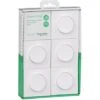 Odace Lot 5 Va Et Vient A Vis Avec Plaque Brochable Blanc, Schneider Electric, Ref. SHN0412526