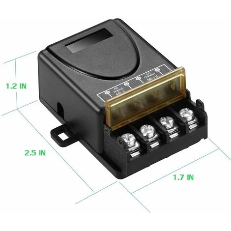 Commutateur à Distance Sans Fil AC 110 V/120 V/240 V/40 A, Commutateur RF Sans Fil Pour Appareils Ménagers, Pompe, Lampes De Plafond Et équipements électriques Avec Interrupteur à Distance De 100m Fon 2 Commutateur à Distance Sans Fil AC 110 V/120 V/240 V/40 A, Commutateur RF Sans Fil Pour Appareils Ménagers, Pompe, Lampes De Plafond Et équipements électriques Avec Interrupteur à Distance De 100m Fon – Image 2