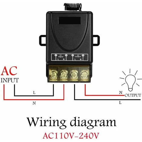 Commutateur à Distance Sans Fil AC 110 V/120 V/240 V/40 A, Commutateur RF Sans Fil Pour Appareils Ménagers, Pompe, Lampes De Plafond Et équipements électriques Avec Interrupteur à Distance De 100m Fon 5 Commutateur à Distance Sans Fil AC 110 V/120 V/240 V/40 A, Commutateur RF Sans Fil Pour Appareils Ménagers, Pompe, Lampes De Plafond Et équipements électriques Avec Interrupteur à Distance De 100m Fon – Image 5