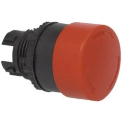 BACO L22EL10 Bouton Champignon Collerette Plastique, Noir Rouge Décrochage Par Rotation 1 Pc(s)