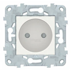 Unica Blanc Prise 2P 16A Bornier à Vis 2 Modules, Schneider Electric Ref. NU503318F