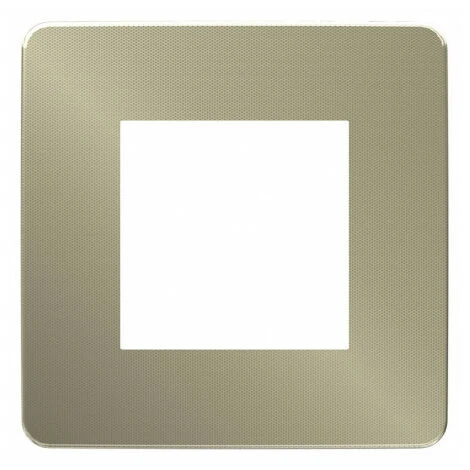 Unica Studio Métal Plaque 1P Bronze Liseré Blanc , Schneider Electric Ref. NU280250F 1 Unica Studio Métal Plaque 1P Bronze Liseré Blanc , Schneider Electric Ref. NU280250F