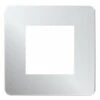 Unica Studio Métal Plaque 1P Aluminium Liseré Blanc , Schneider Electric Ref. NU280255F