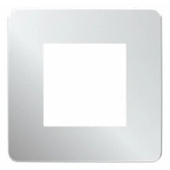 Unica Studio Métal Plaque 1P Aluminium Liseré Anthracite, Schneider Electric Ref. NU280256F