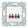 Unica Prise Haut-Parleur Blanc 2 Sorties - 2 Modules, Schneider Electric Ref. NU548618F