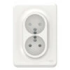 Unica Blanc Double Prise 2P+T à Vis, Schneider Electric Ref. NU406918F