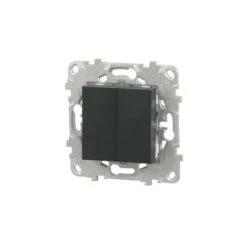 Unica Anthracite Double Poussoir Avec Carte Flow Pack, Schneider Electric Ref. SHN0512779