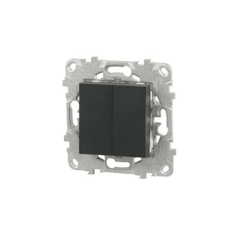 Unica Anthracite Double Poussoir Avec Carte Flow Pack, Schneider Electric Ref. SHN0512779 1 Unica Anthracite Double Poussoir Avec Carte Flow Pack, Schneider Electric Ref. SHN0512779