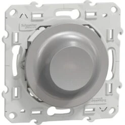Wiser Odace Variateur Rotatif LED 2 Fils Zigbee Alu, Schneider Electric Ref. S530513W