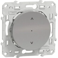 Wiser Odace Interrupteur Volet-roulant 4A Zigbee Alu, Schneider Electric Ref. S530567W